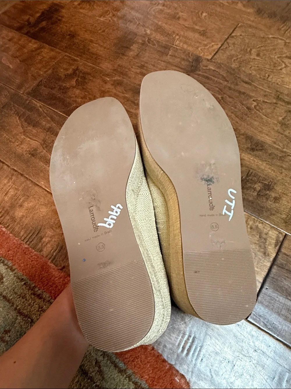 Larroude Blair Woven Platform Mary Janes, size 8.5